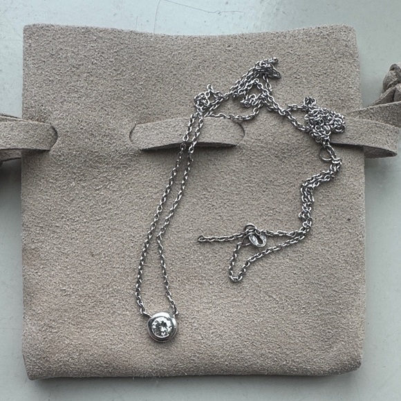 None Jewelry - Real Diamond pendant white gold necklace